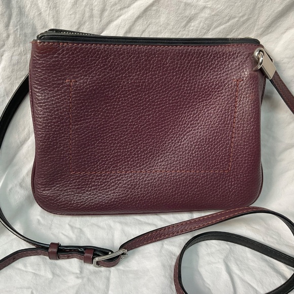 Marc by Marc Jacobs Leather Ligero Double Percy Crossbody in Burgundy - Picture 2 of 13